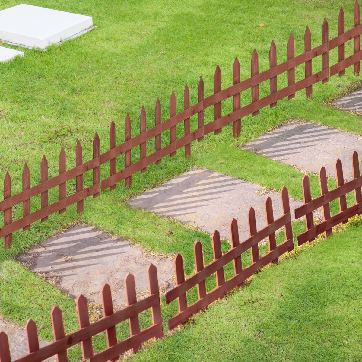 cortex-london-windsor-fir-wood-garden-picket-border-fence-set-of-12-rustic-brown