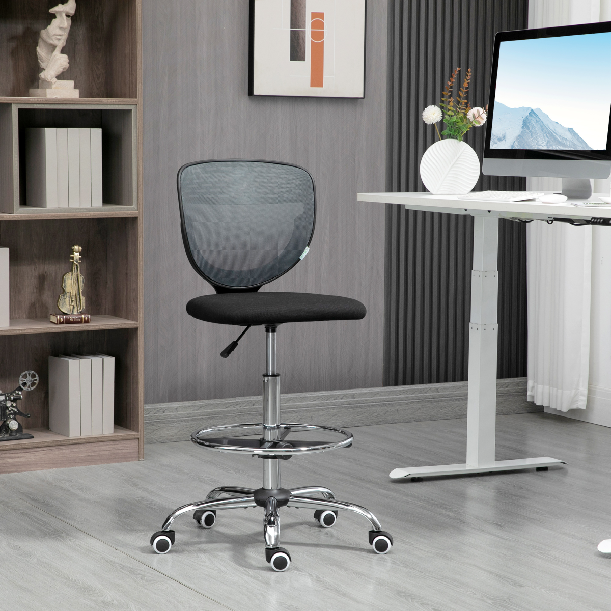 cortex-london-vinsetto-york-tall-draughtsman-office-chair-grey