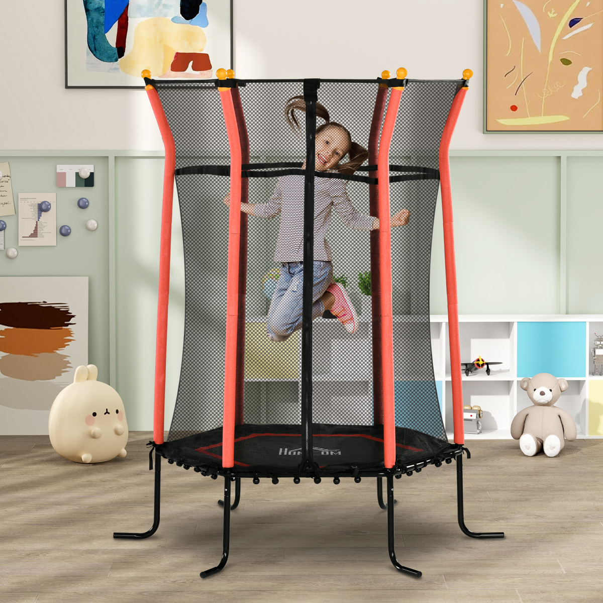 cortex-london-windsor-kids-trampoline-safety-enclosure-red