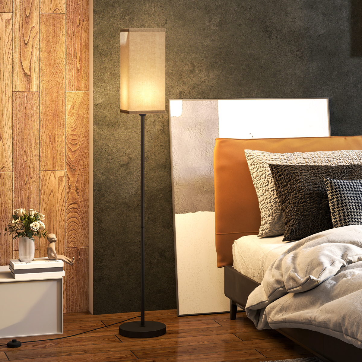 cortex-london-kensington-black-linen-floor-lamp-metal-frame-e27