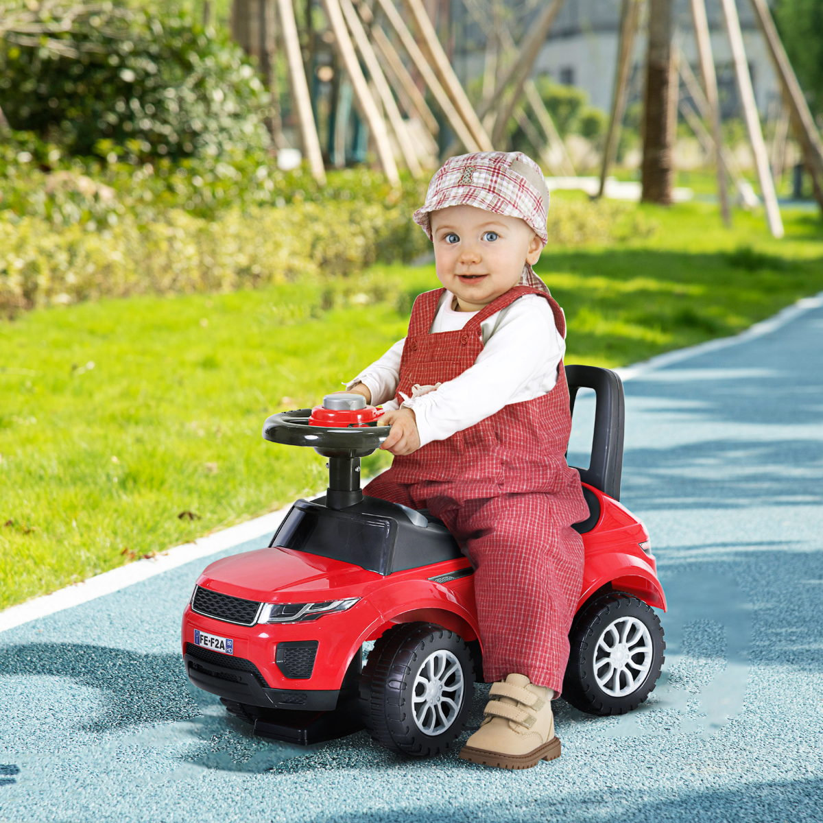 cortex-london-windsor-toddler-3-in-1-ride-on-car-red-moving-steering-wheel-horn