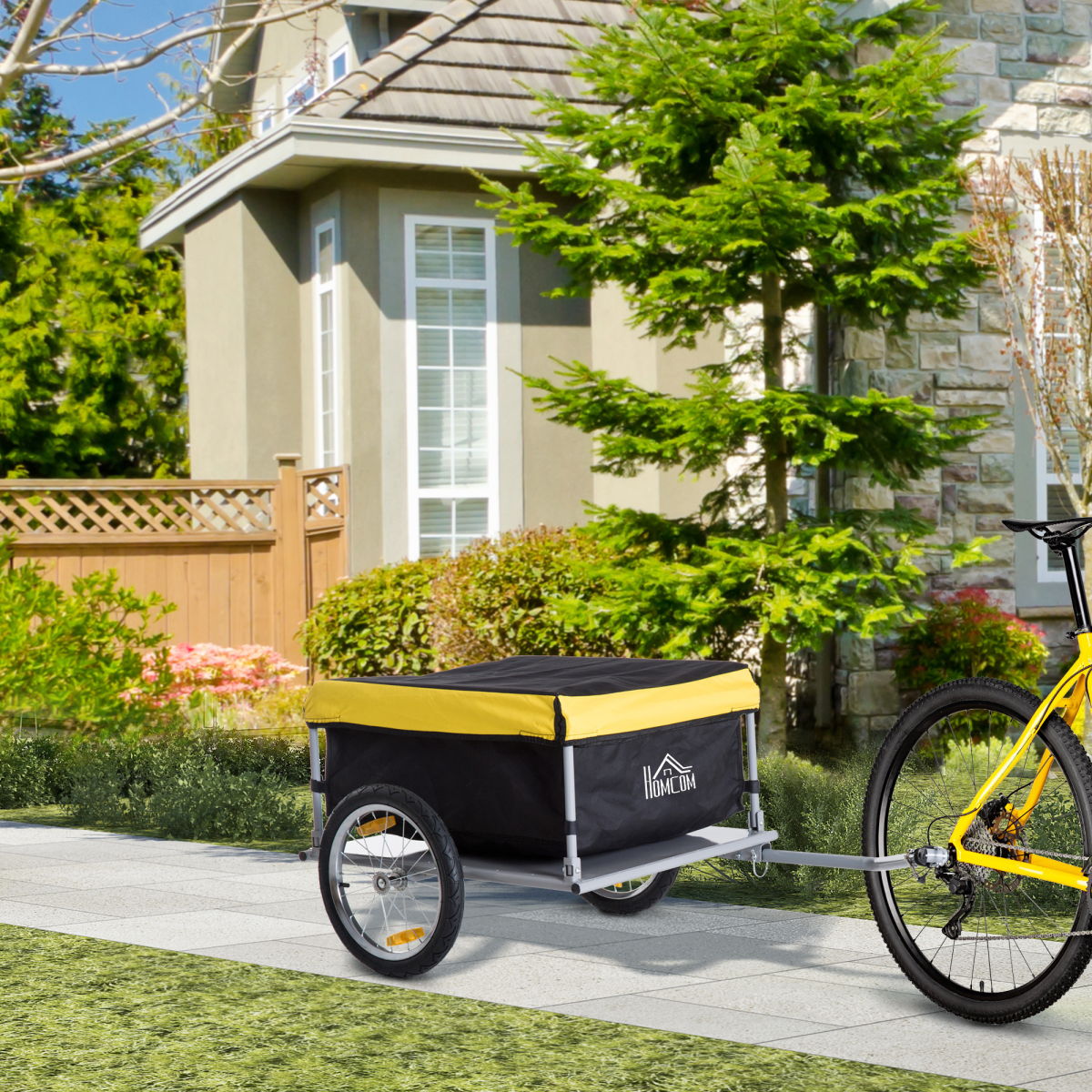 cortex-london-york-steel-frame-bike-cargo-trailer-cart-yellow