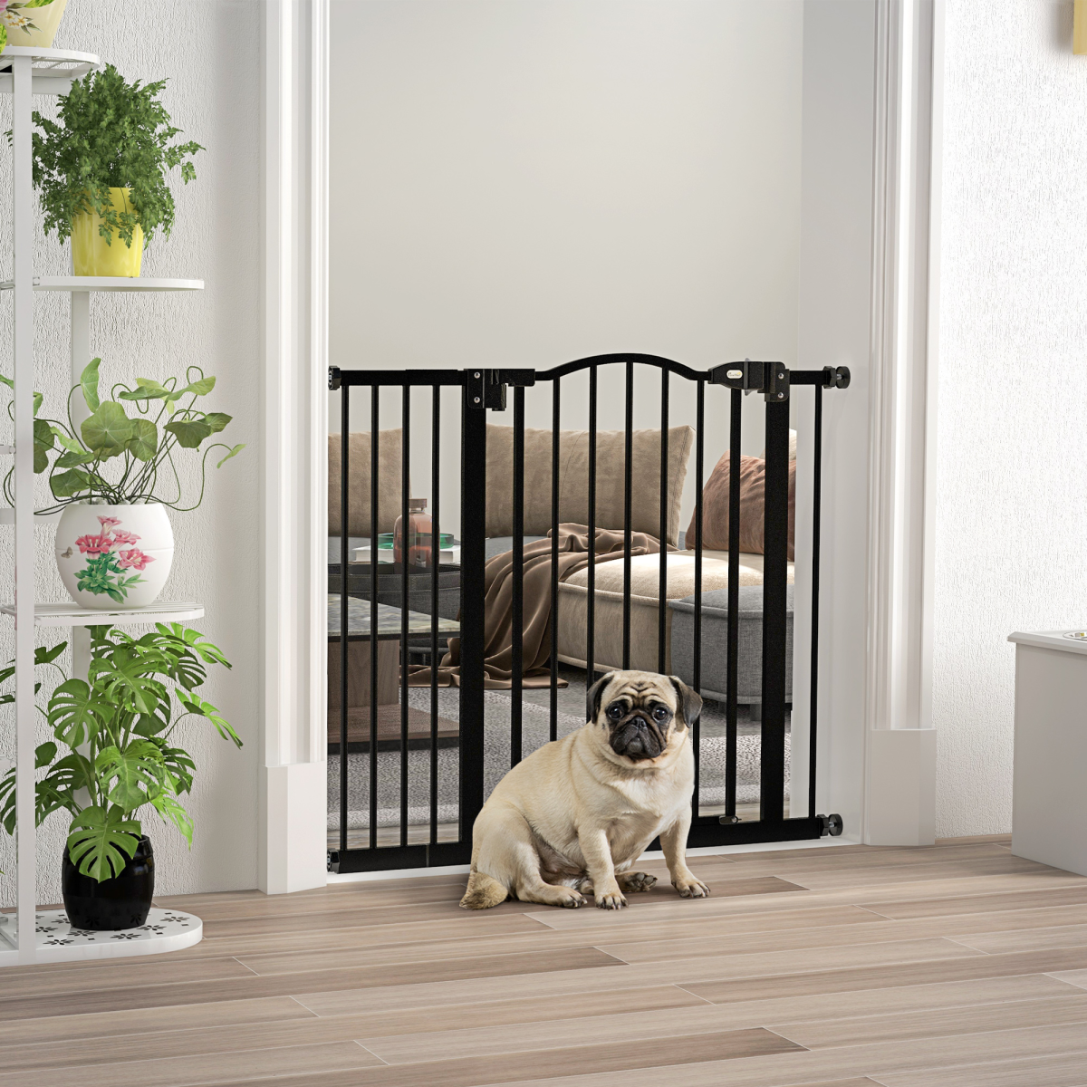 cortex-london-windsor-adjustable-metal-pet-safety-gate-black