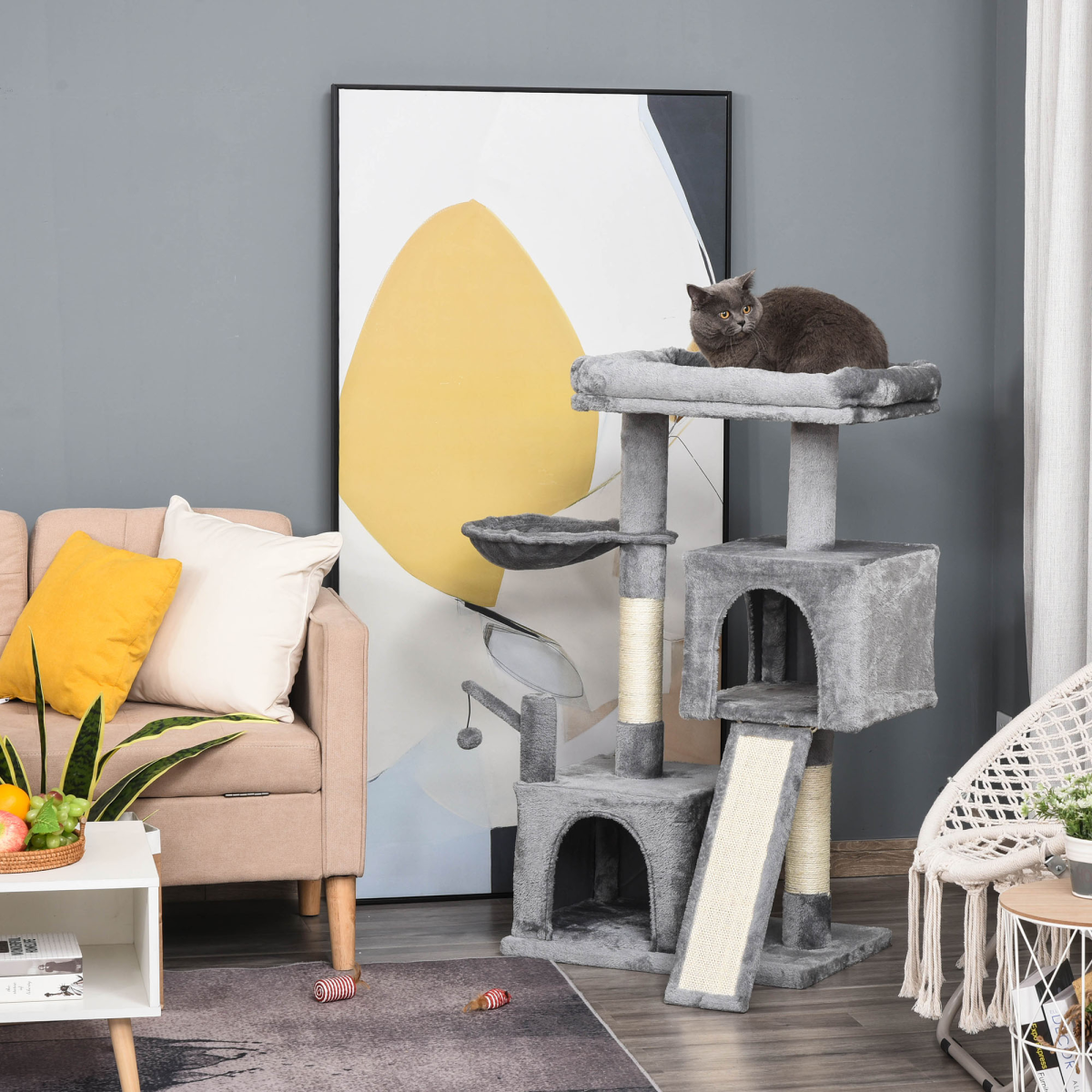 cortex-london-windsor-cat-tree-tower-sisal-scratching-posts-hammock-perch-play-ball