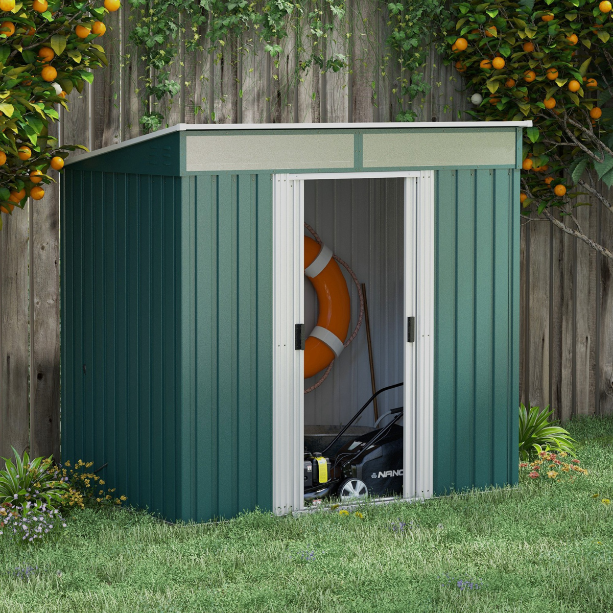 cortex-london-windsor-green-metal-garden-tool-shed-lockable