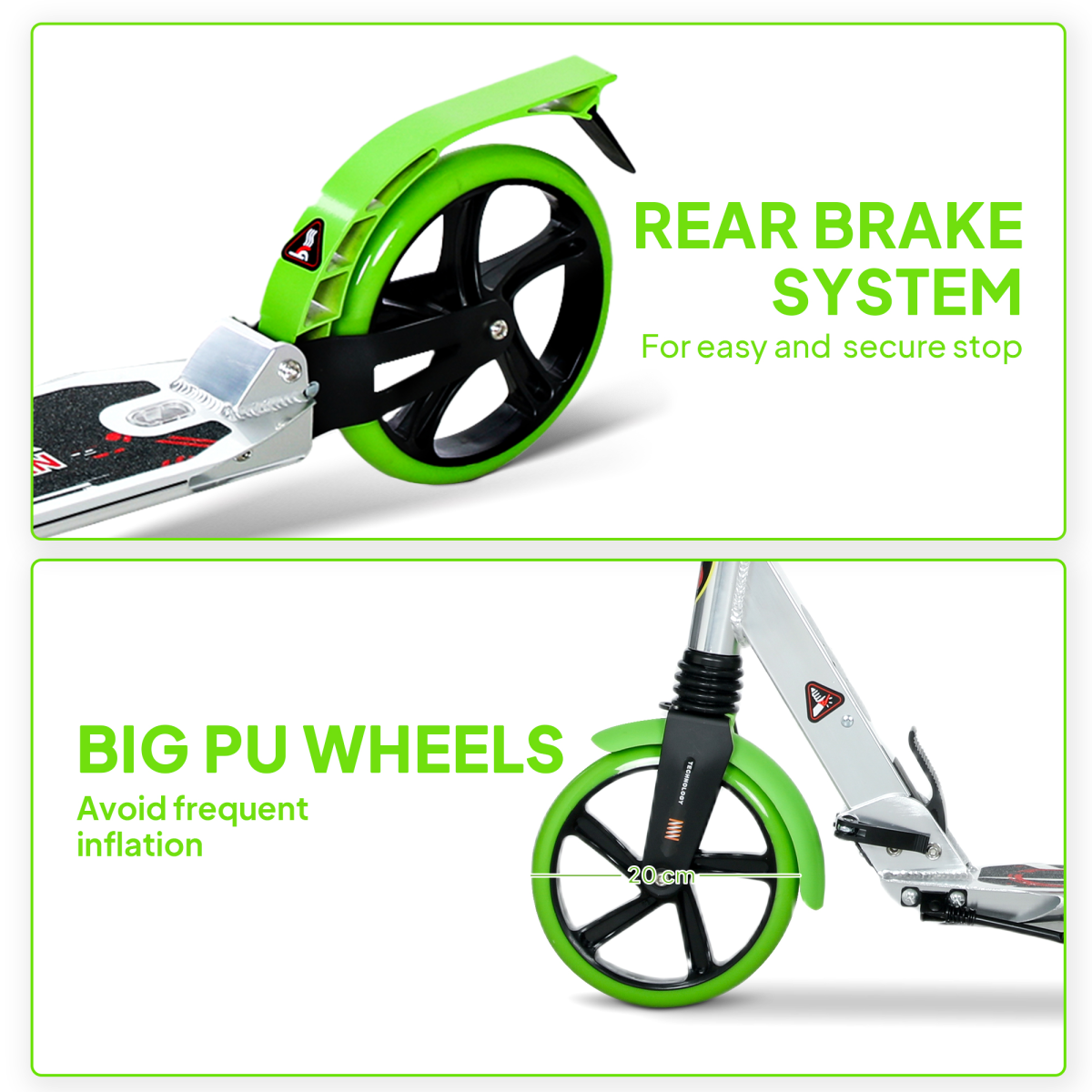 cortex-london-york-green-folding-youth-kick-scooter-aluminium