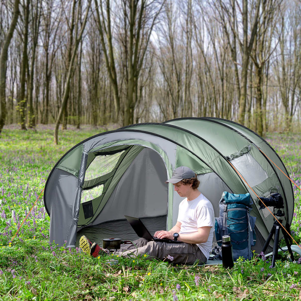 cortex-london-york-pop-up-dome-tent-with-four-windows-outsunny