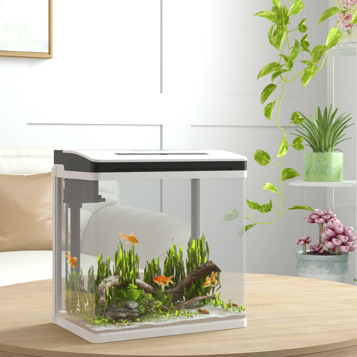 cortex-london-windsor-13l-glass-fish-tank-filter-led-lighting-water-pump