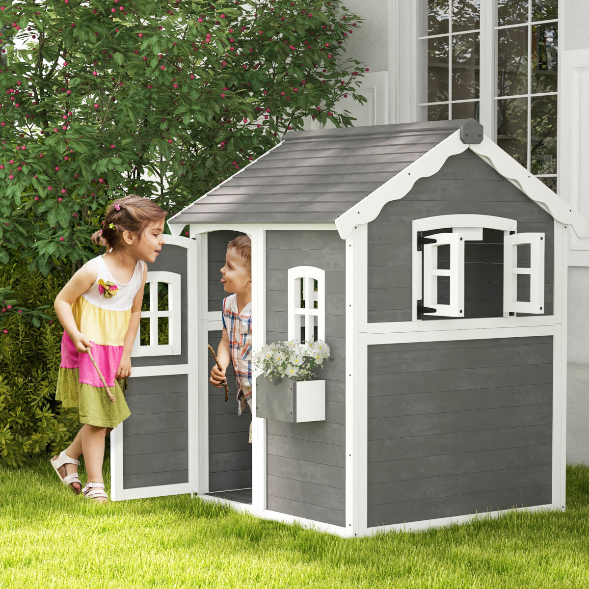 cortex-london-windsor-grey-fir-wood-kids-wendy-house