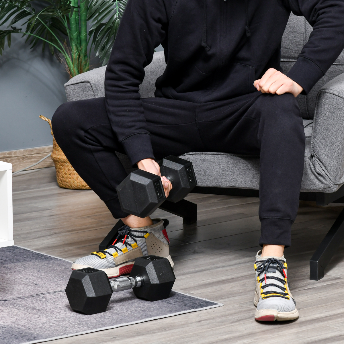 cortex-london-windsor-hexagonal-dumbbells-2x8kg-home-fitness-homcom