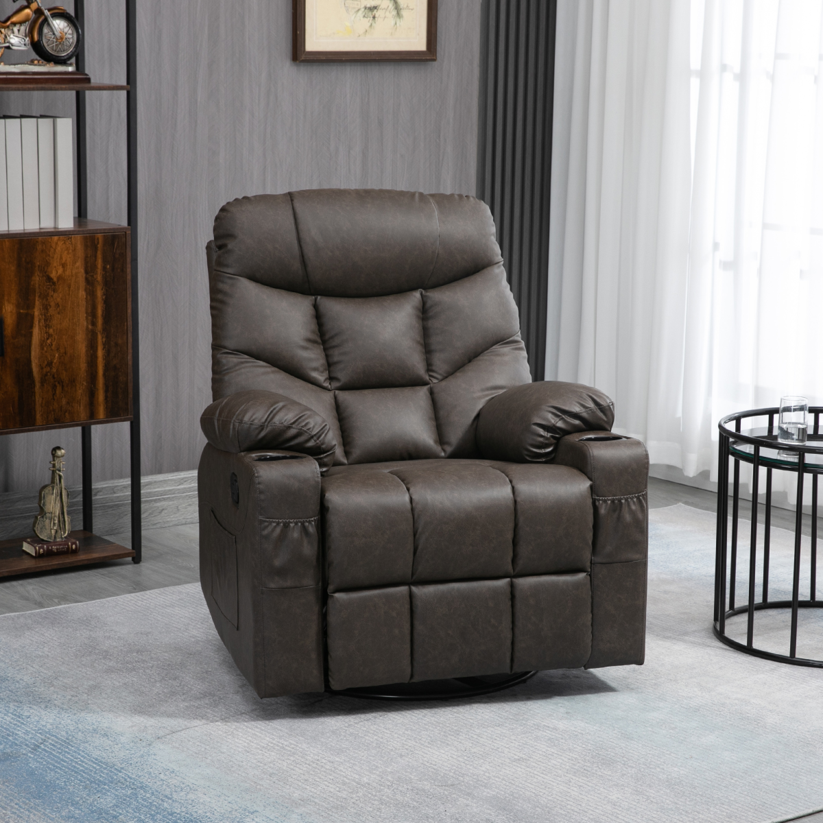 cortex-london-windsor-brown-pu-leather-manual-recliner-chair-with-cup-holders