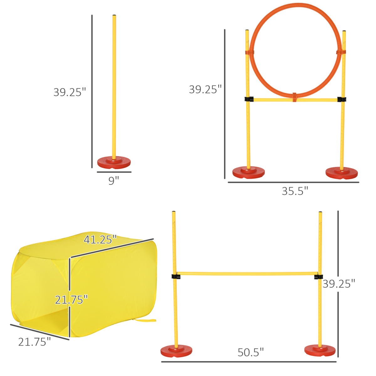 cortex-london-windsor-dog-agility-training-set-yellow