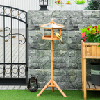 Bird Stand Feeder Table Feeding Station Garden Wood Coop Parrot Nesting Stand