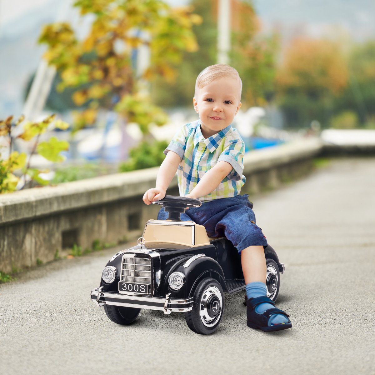 cortex-london-windsor-mercedes-benz-300s-kids-ride-on-sliding-car-black
