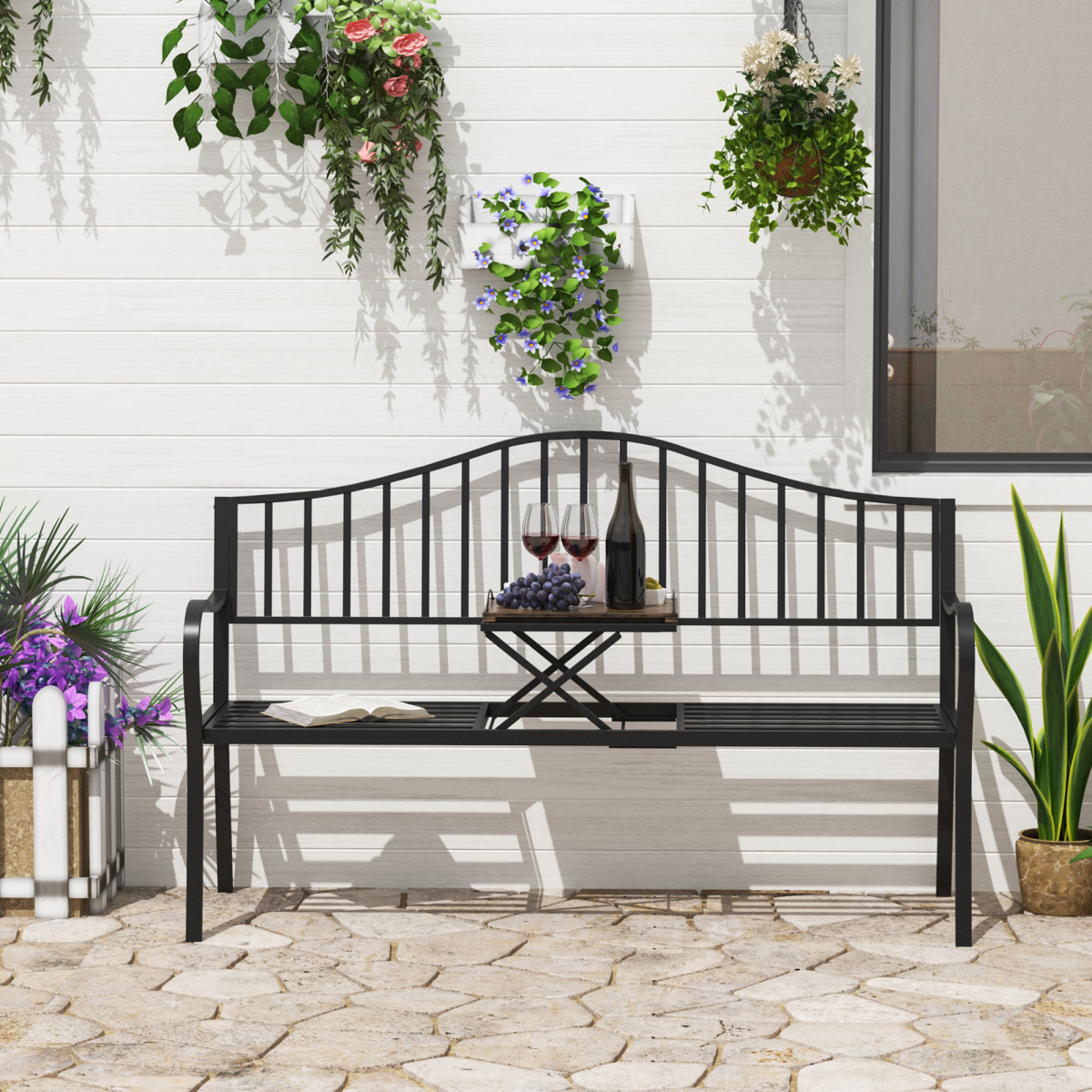 cortex-london-kensington-metal-garden-two-seater-bench-lift-up-table