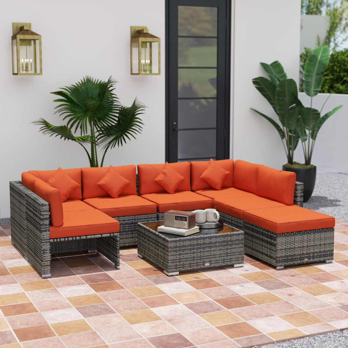 cortex-london-windsor-eight-piece-orange-rattan-garden-sofa-set