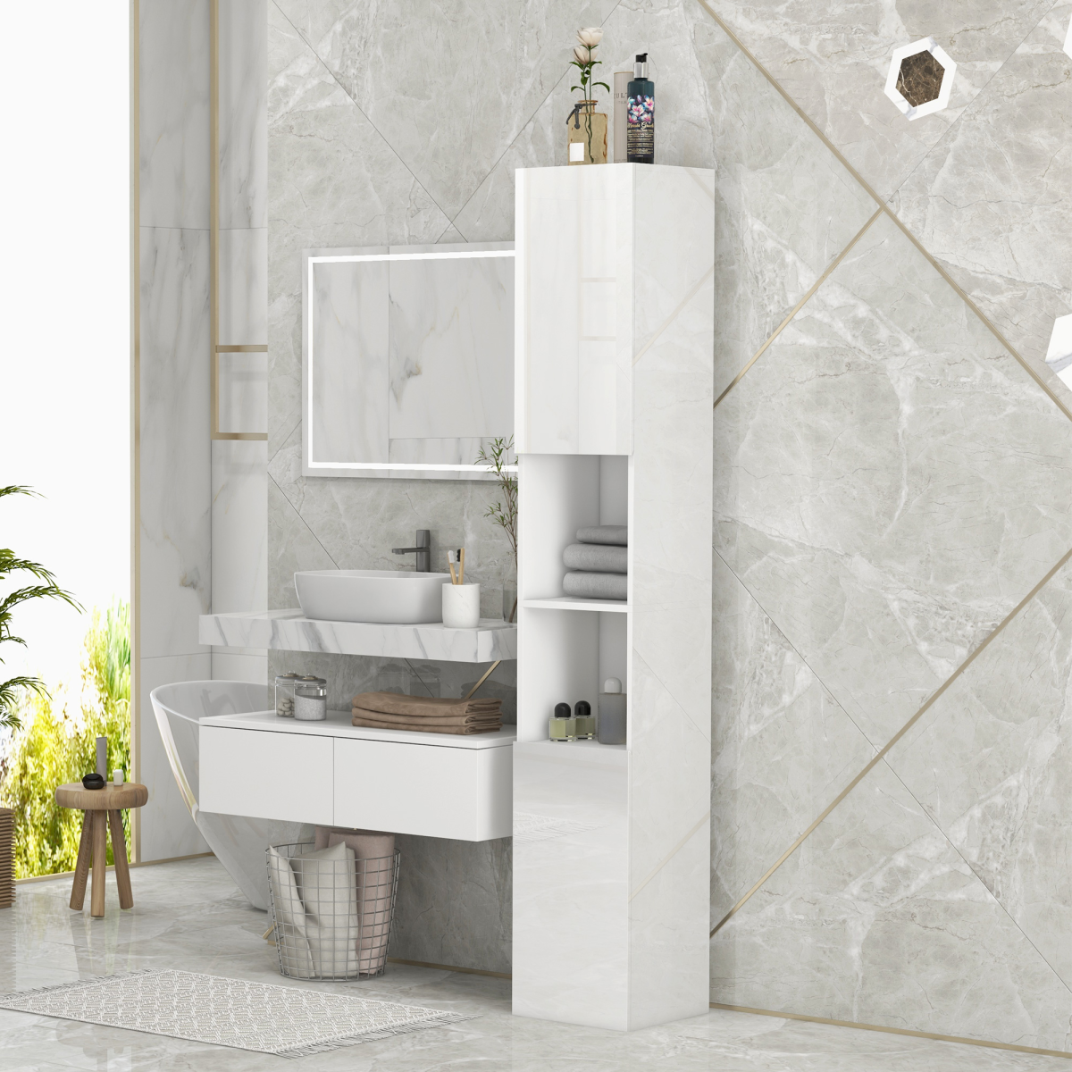 cortex-london-windsor-high-gloss-bathroom-storage-cabinet-with-doors