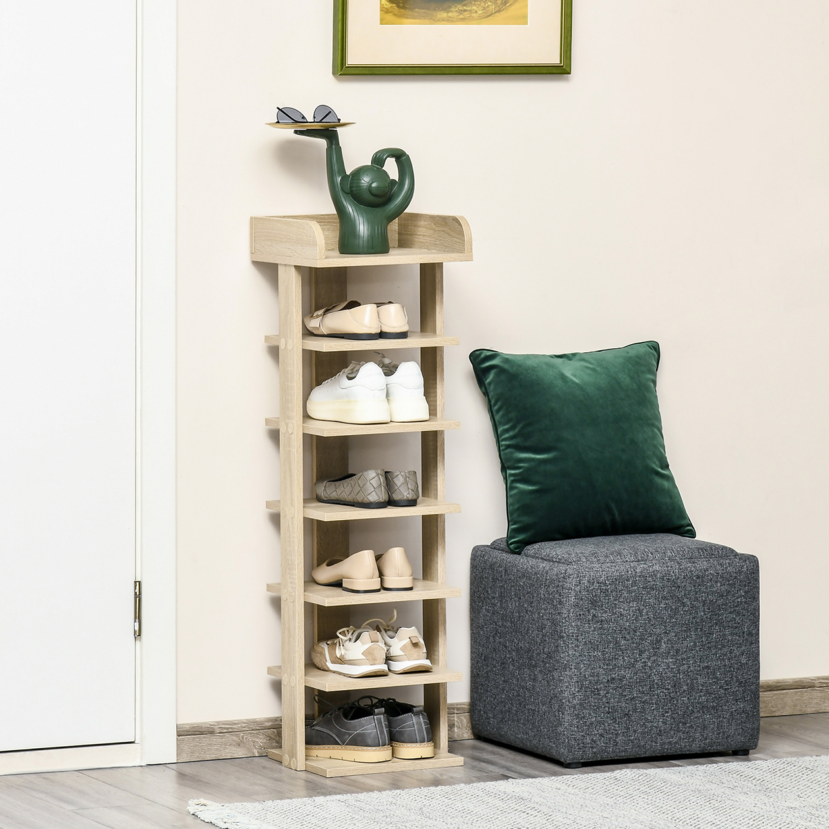cortex-london-windsor-7-tier-oak-shoe-rack-storage-cabinet