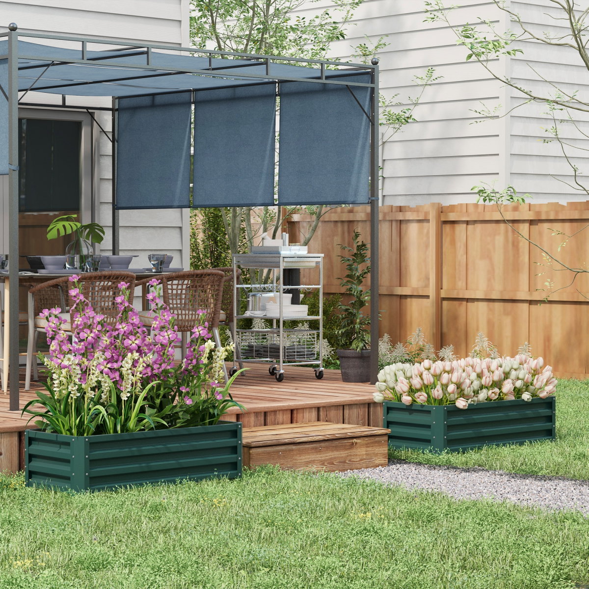 cortex-london-york-green-galvanised-steel-raised-garden-planter-set-of-2