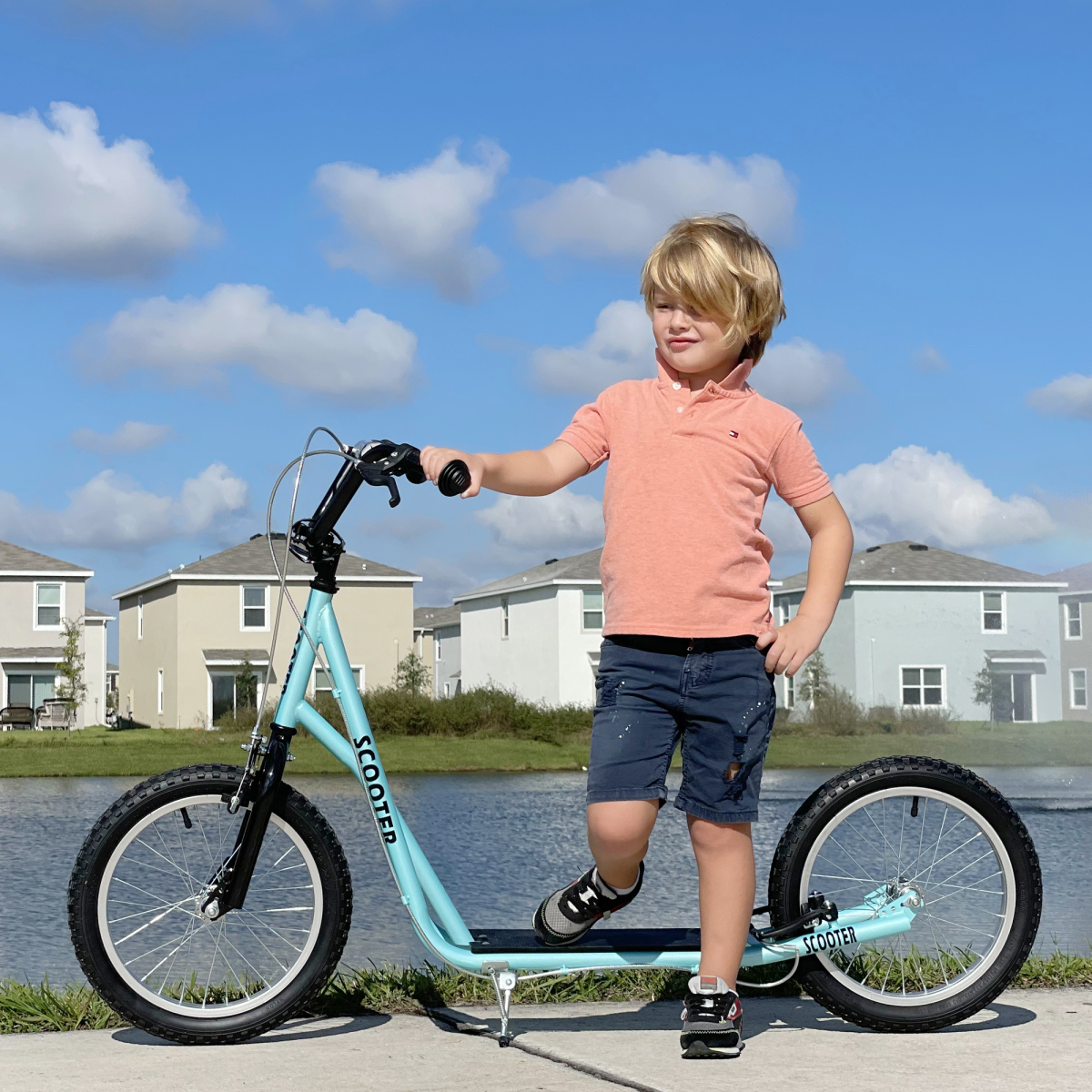 cortex-london-windsor-kids-kick-scooter-adjustable-handlebar-blue
