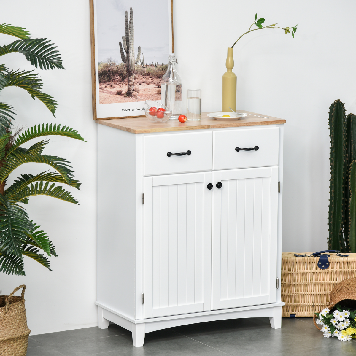 cortex-london-kensington-kitchen-storage-cabinet-two-drawers-wooden-countertop