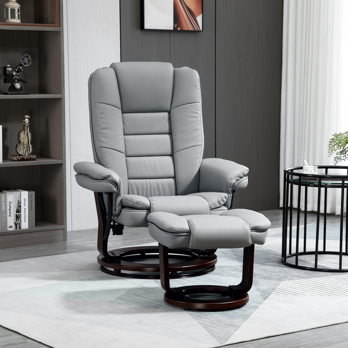 cortex-london-york-grey-swivel-manual-recliner-footrest-set-wood-base