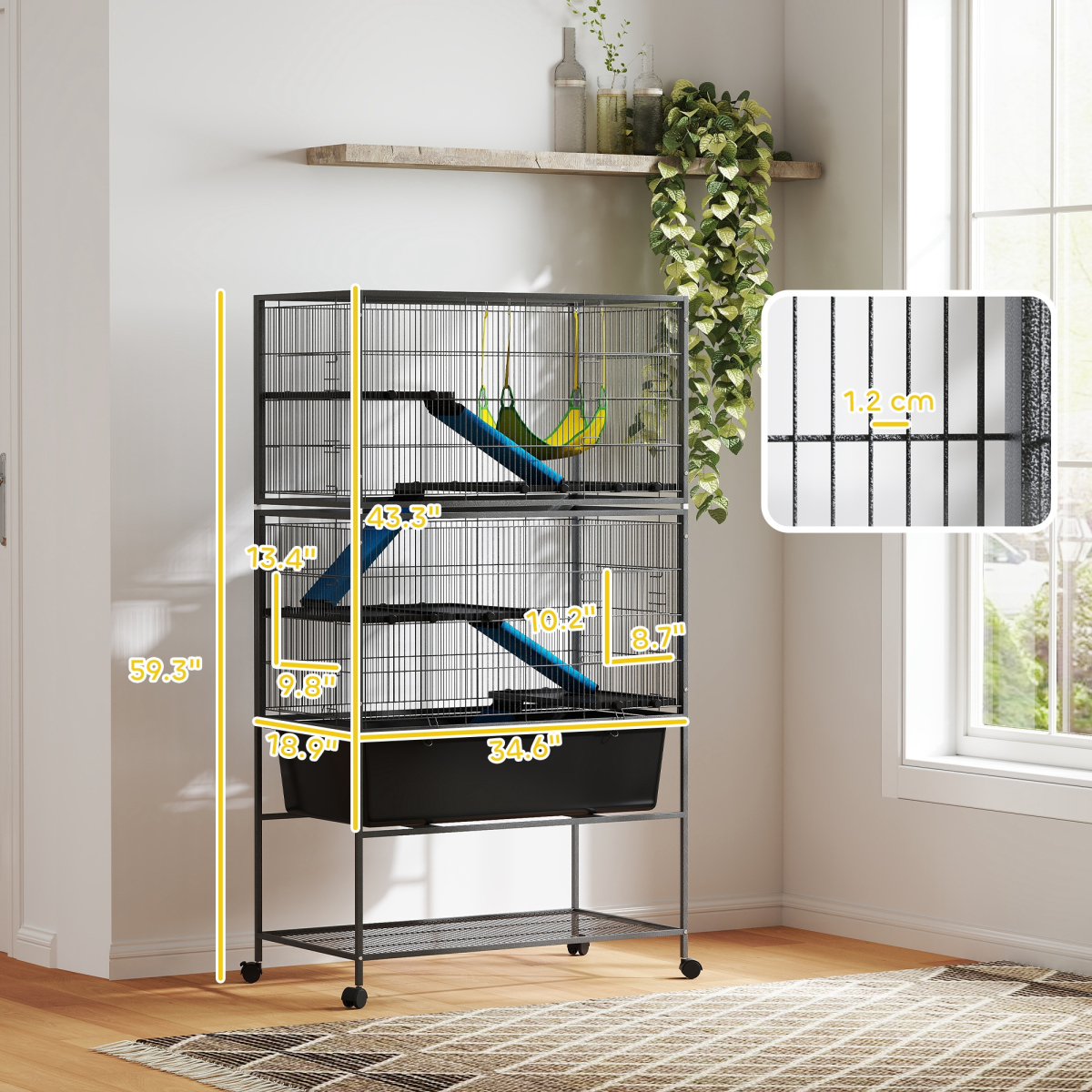 cortex-london-windsor-five-tier-chinchilla-cage-dark-gray-steel-pp