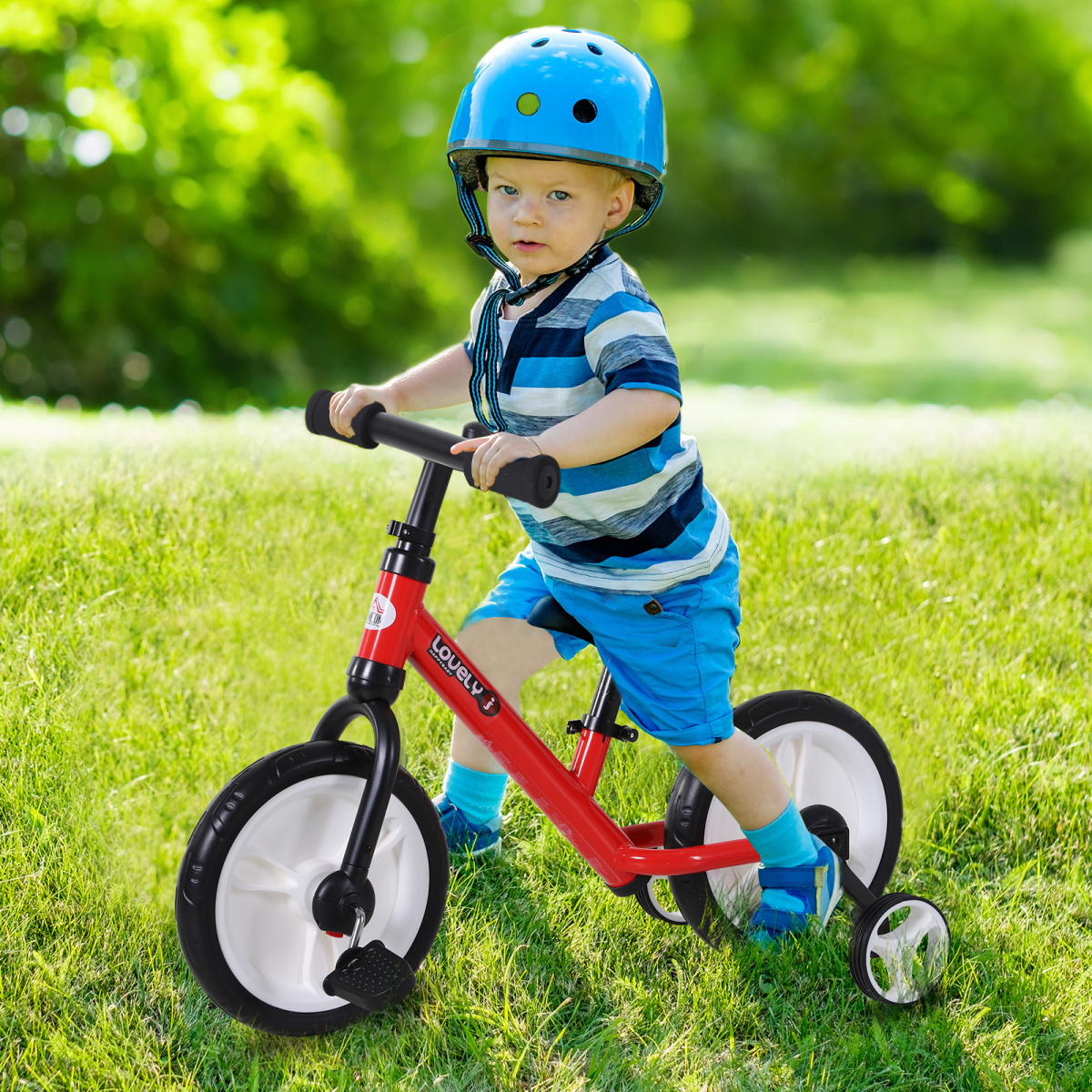 cortex-london-york-kids-balance-training-bike-with-stabilisers-red