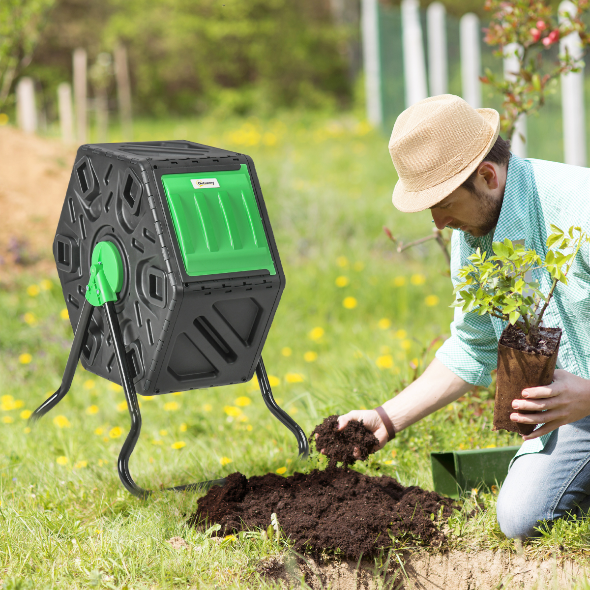 cortex-london-windsor-65l-rotating-garden-compost-bin-steel-legs