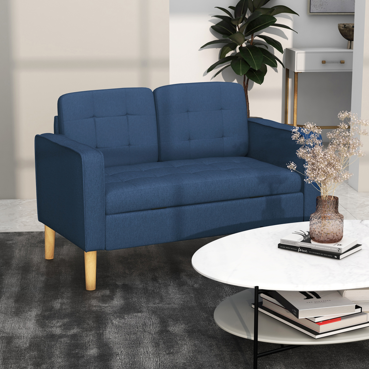 cortex-london-york-blue-storage-loveseat-sofa-cotton-upholstery-wood-legs