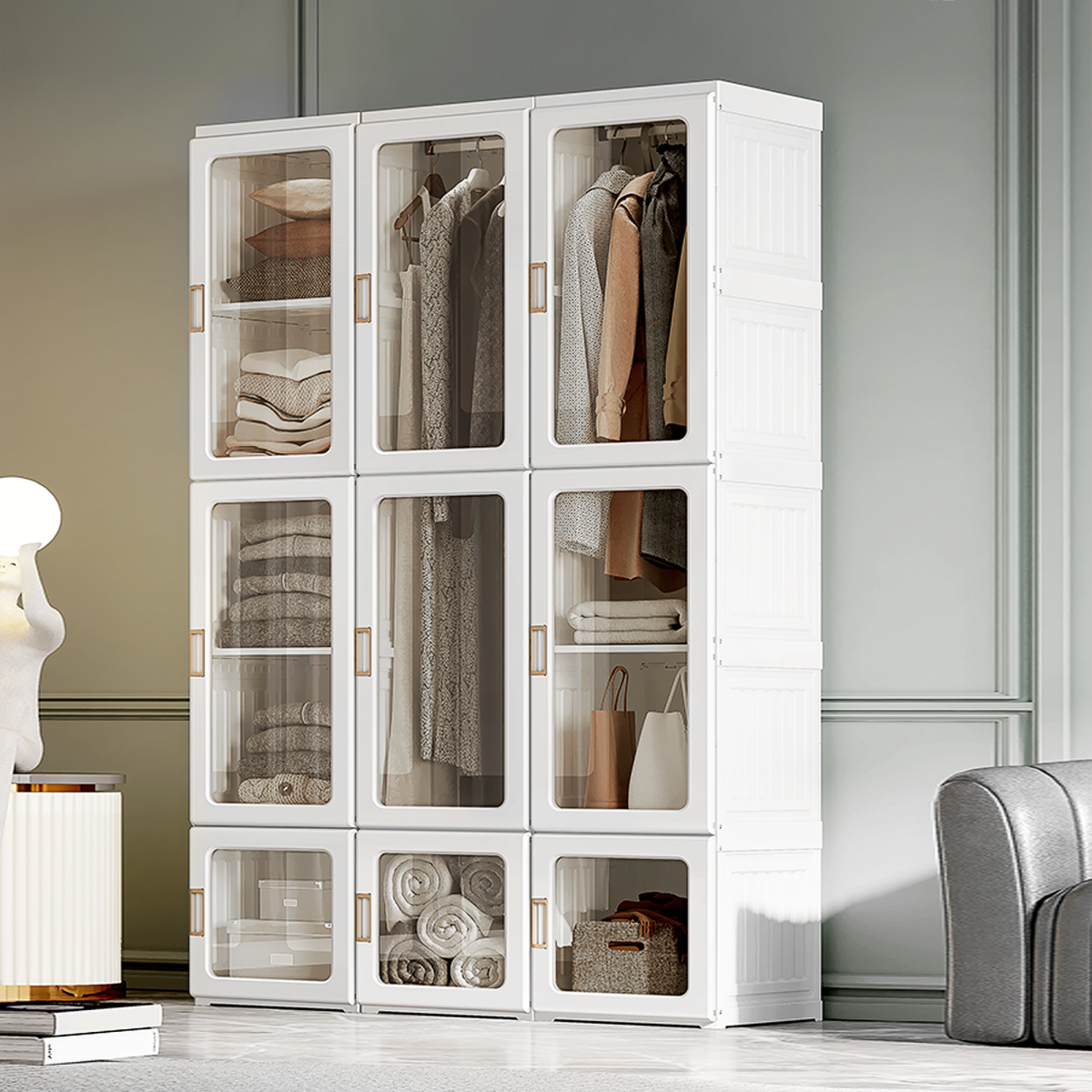 cortex-london-windsor-portable-wardrobe-clothes-organiser-white