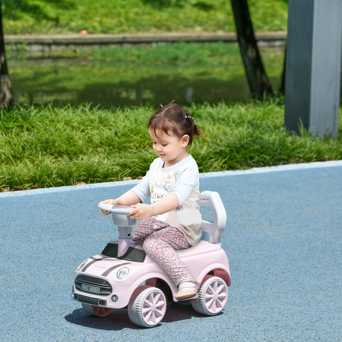 cortex-london-windsor-pink-toddler-ride-on-car-with-air-horn