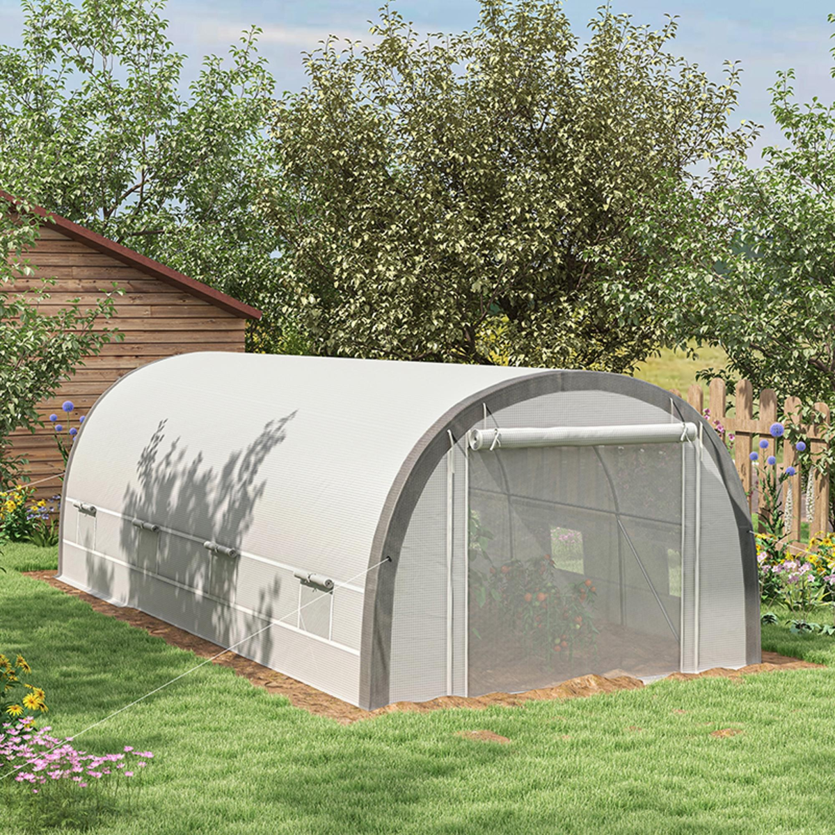 cortex-london-windsor-6-x-3m-polytunnel-greenhouse-mesh-door-windows