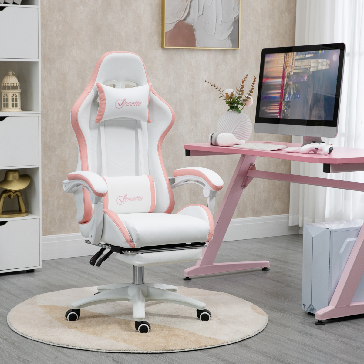 cortex-london-windsor-pink-racing-style-gaming-chair-footrest