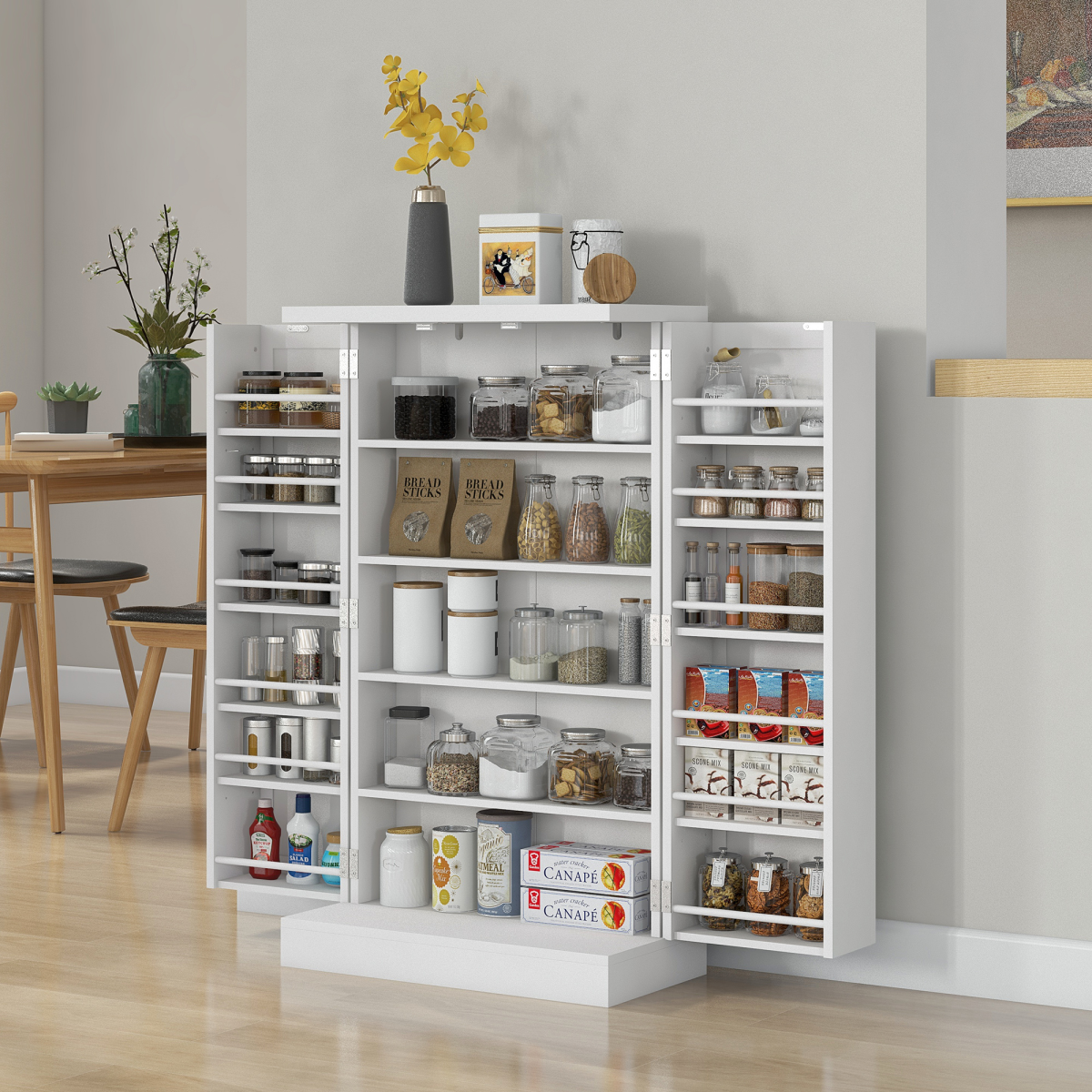 cortex-london-westminster-kitchen-storage-cabinet-white-mdf-five-tier-shelves-spice-racks