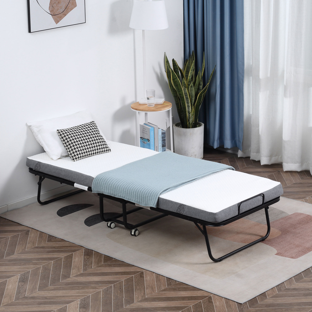 cortex-london-windsor-folding-guest-bed-10cm-mattress-metal-frame