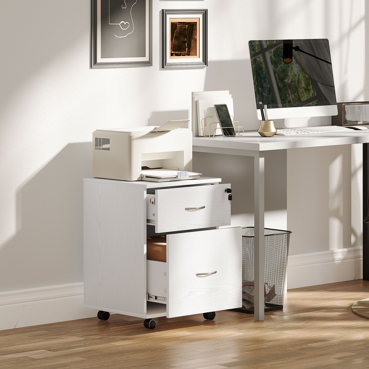 cortex-london-windsor-mobile-filing-cabinet-two-drawer-white