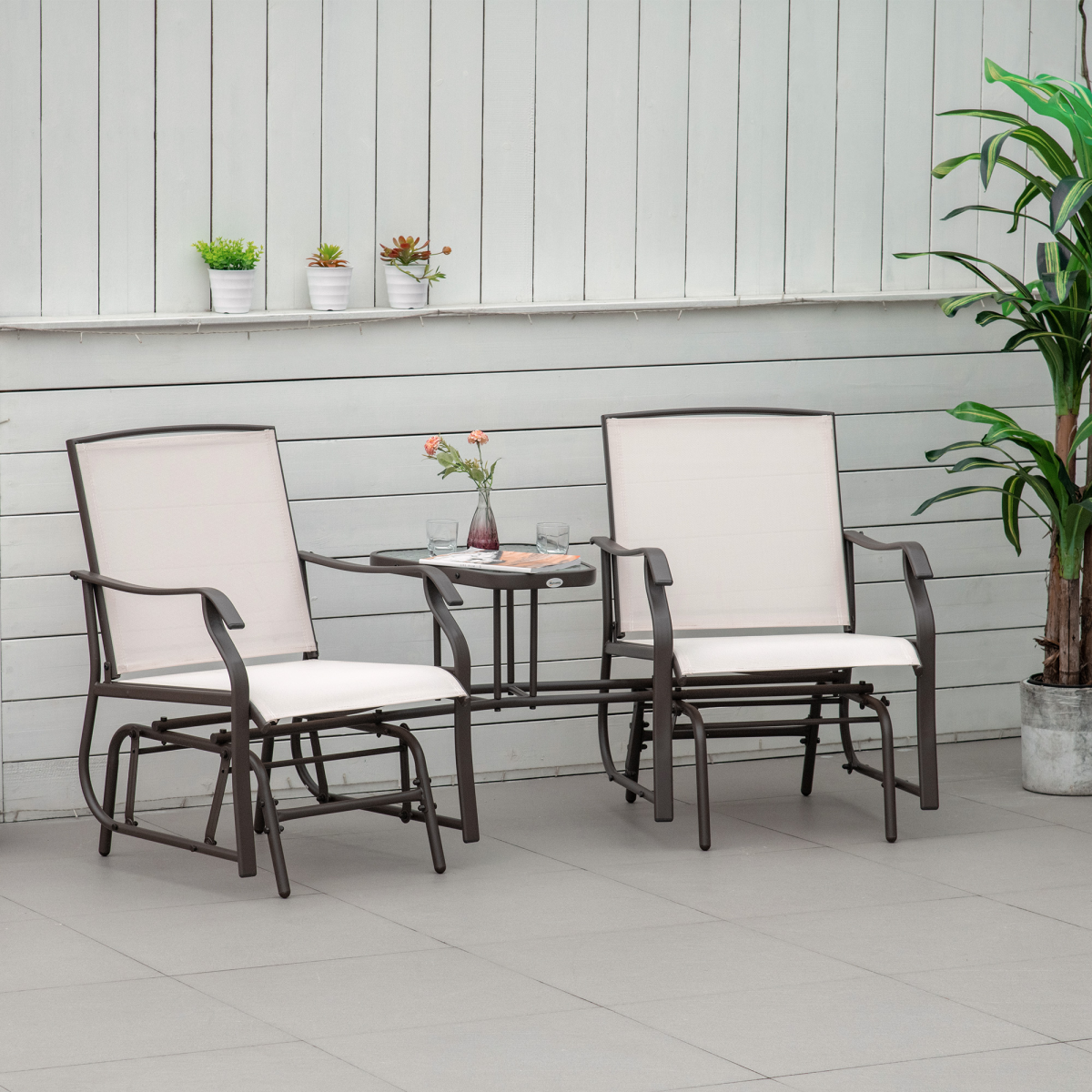 cortex-london-windsor-double-glider-garden-loveseat-table-beige