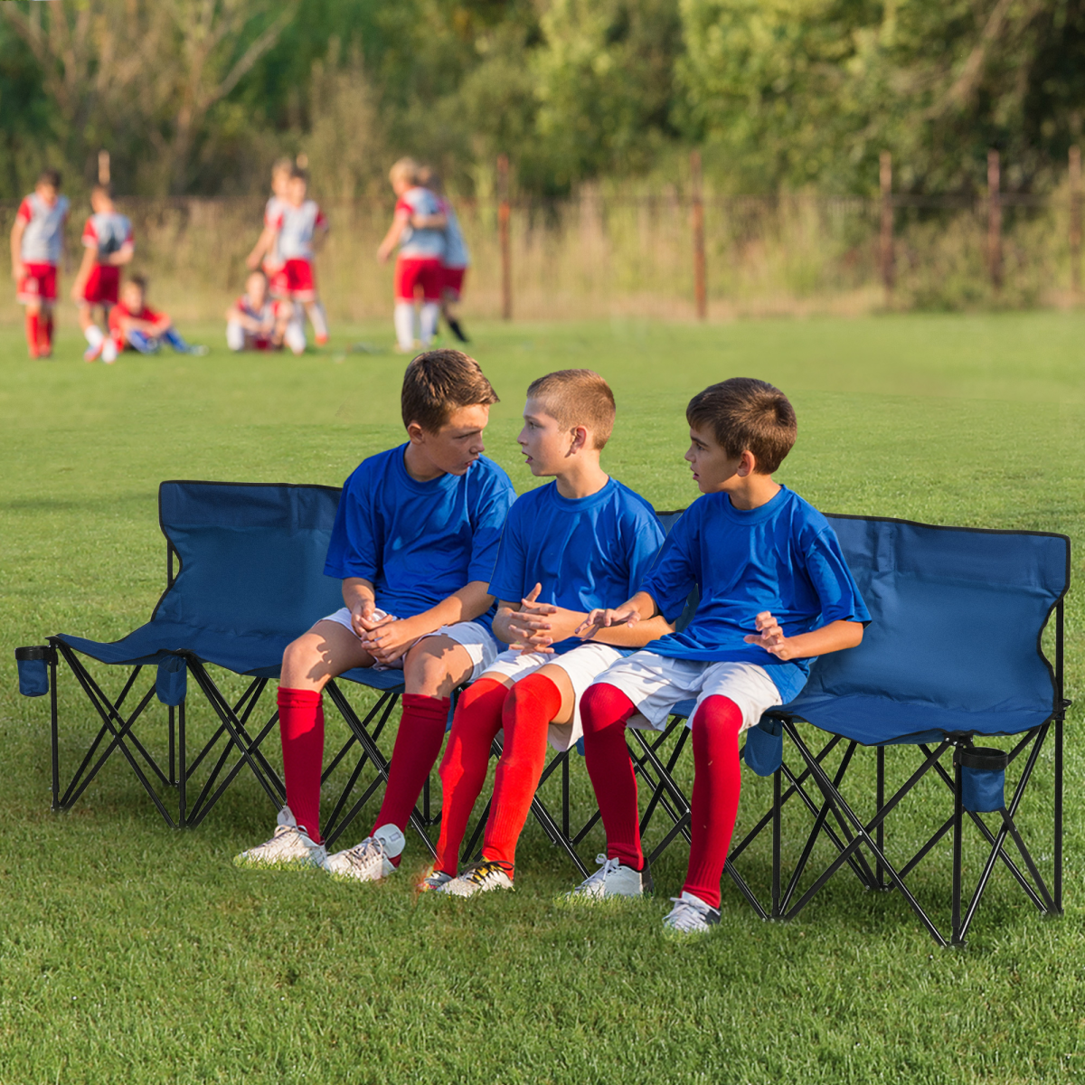 cortex-london-windsor-six-seat-folding-camping-bench-blue-steel-oxford-fabric