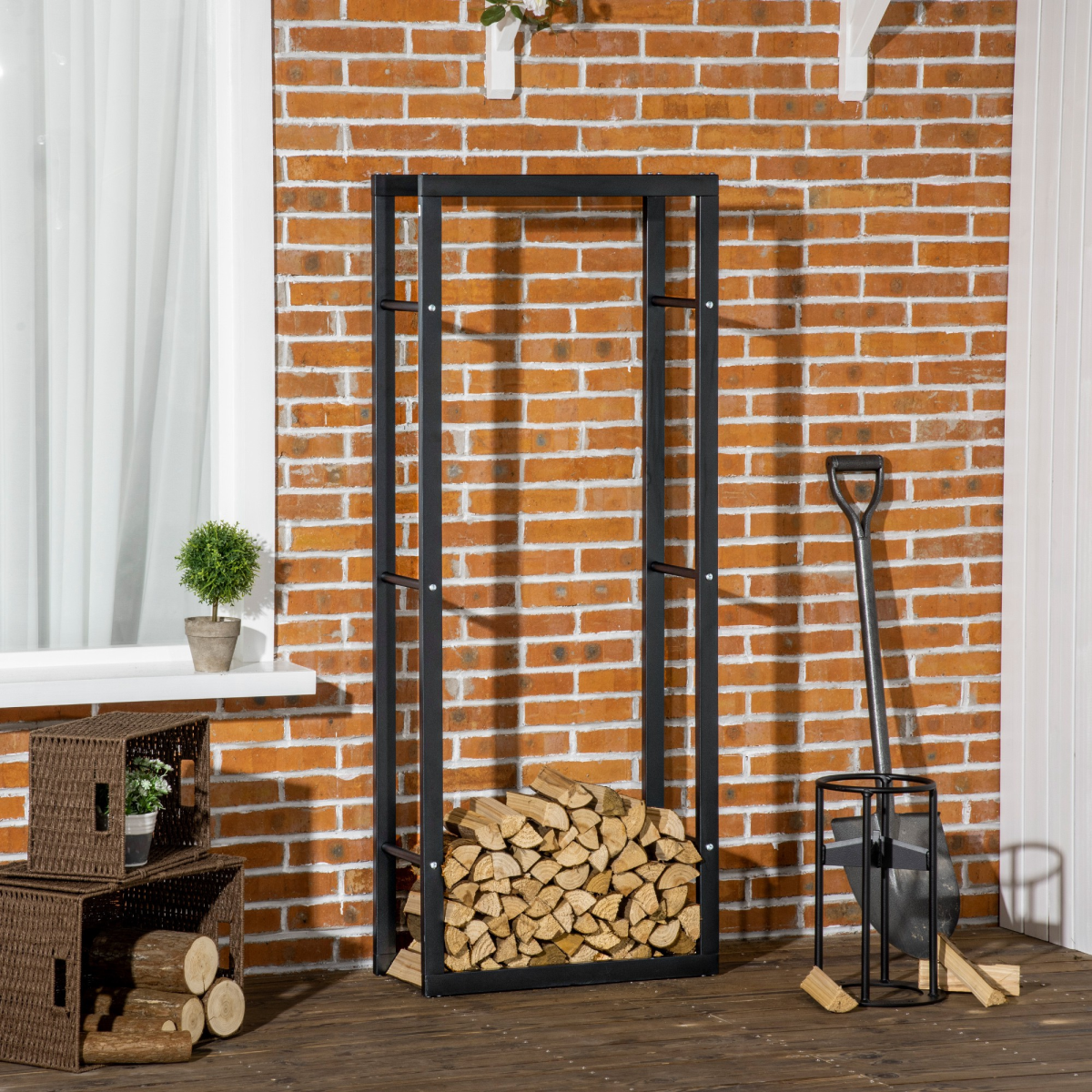 cortex-london-windsor-metal-firewood-log-holder-rack-black-150cm