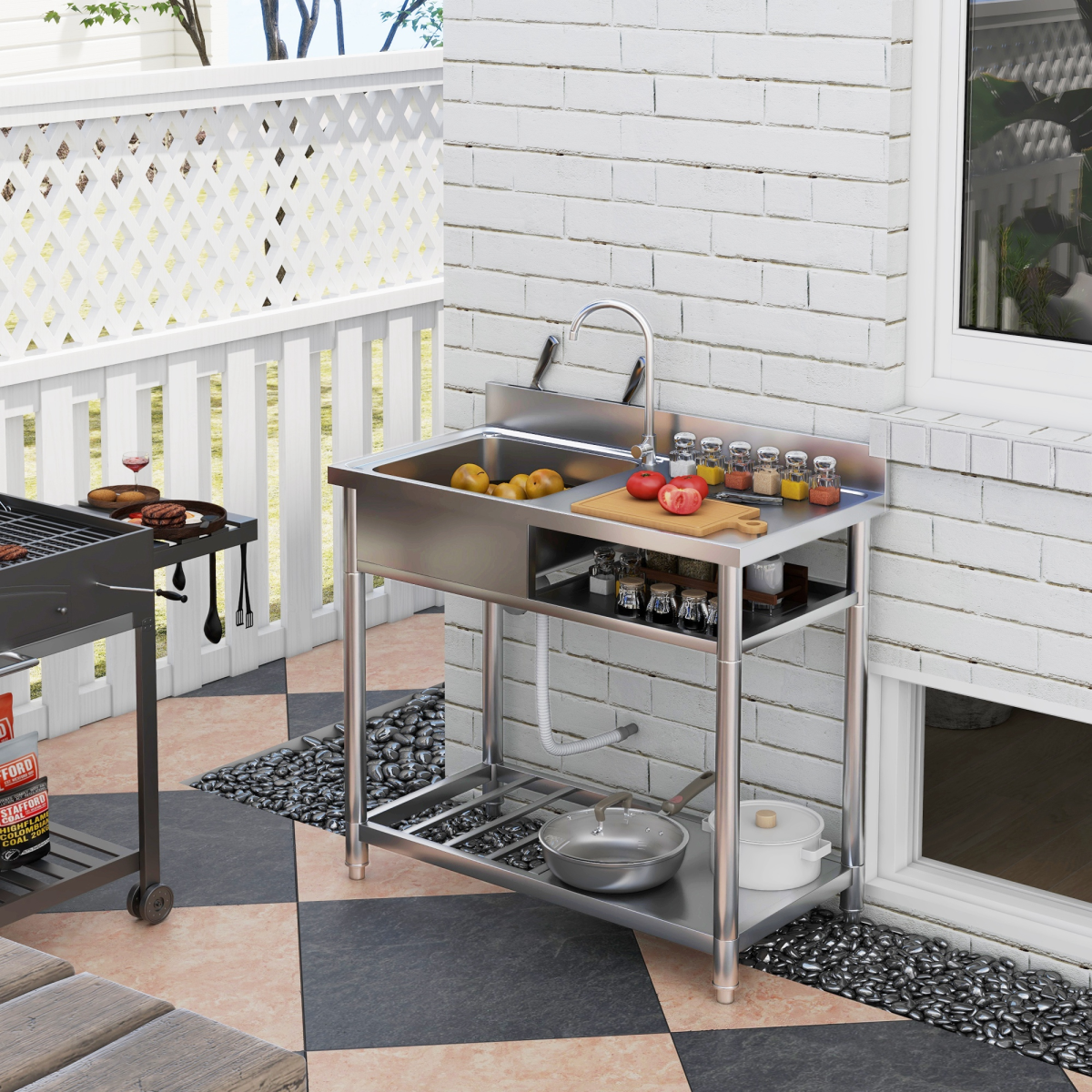 cortex-london-kensington-stainless-steel-outdoor-kitchen-sink-unit-hot-cold-water