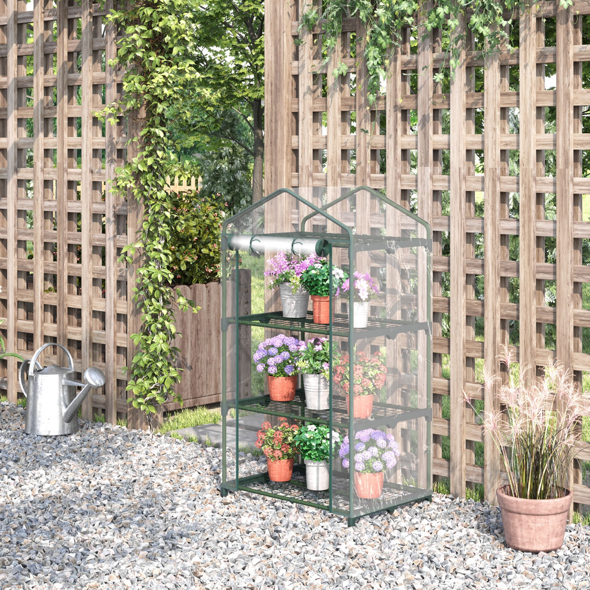 cortex-london-york-three-tier-mini-greenhouse-wire-shelves-clear-69x49x125cm