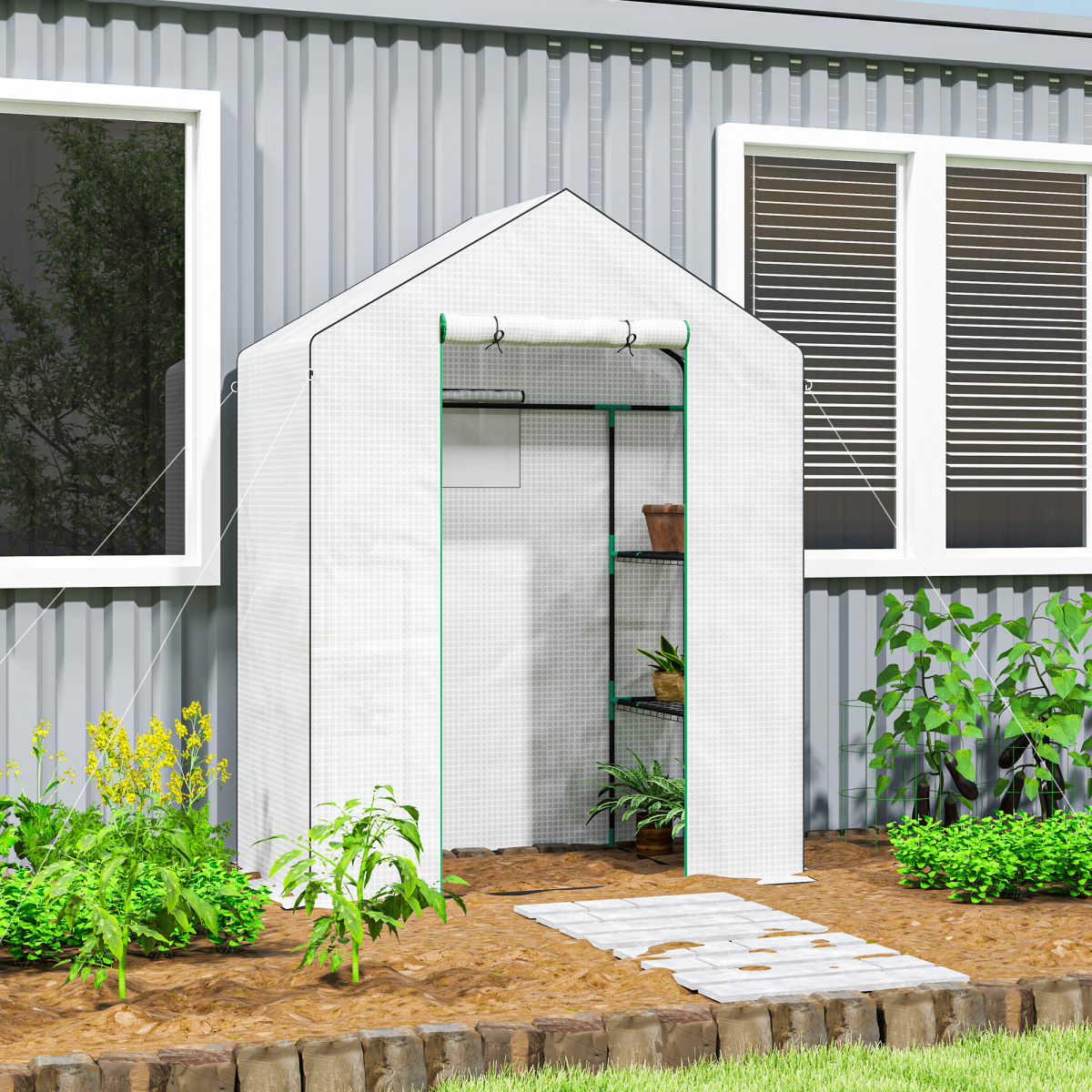 cortex-london-kew-garden-walk-in-greenhouse-with-four-shelves-white
