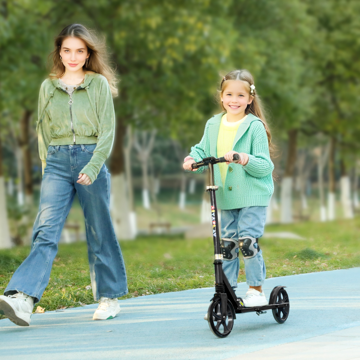 cortex-london-windsor-kids-foldable-kick-scooter-black-adjustable-handlebar