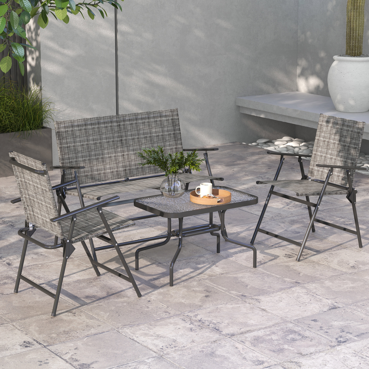 cortex-london-windsor-four-piece-foldable-garden-furniture-set-dark-grey-mixed-grey