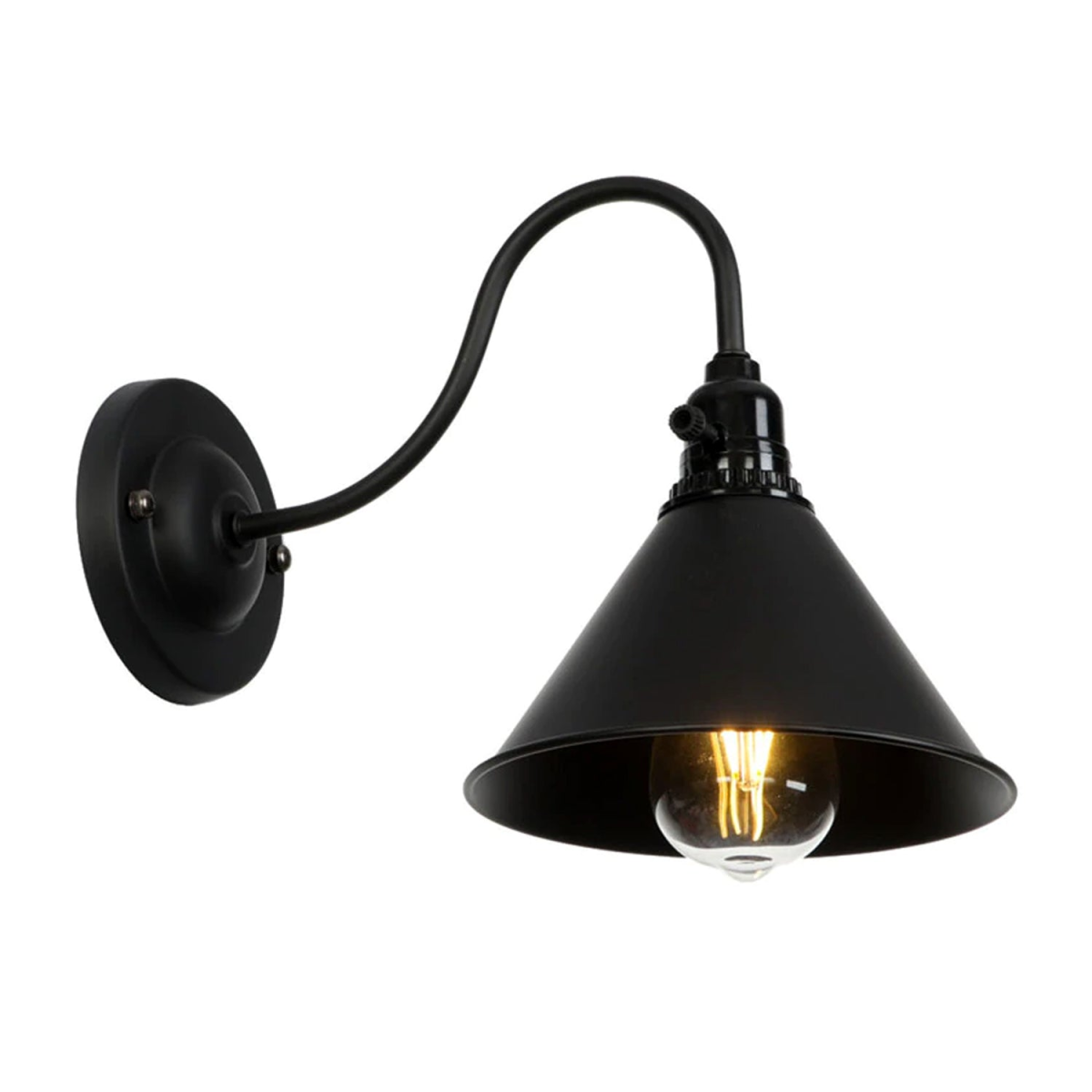 cortex-london-york-black-cone-wall-light-iron-e27