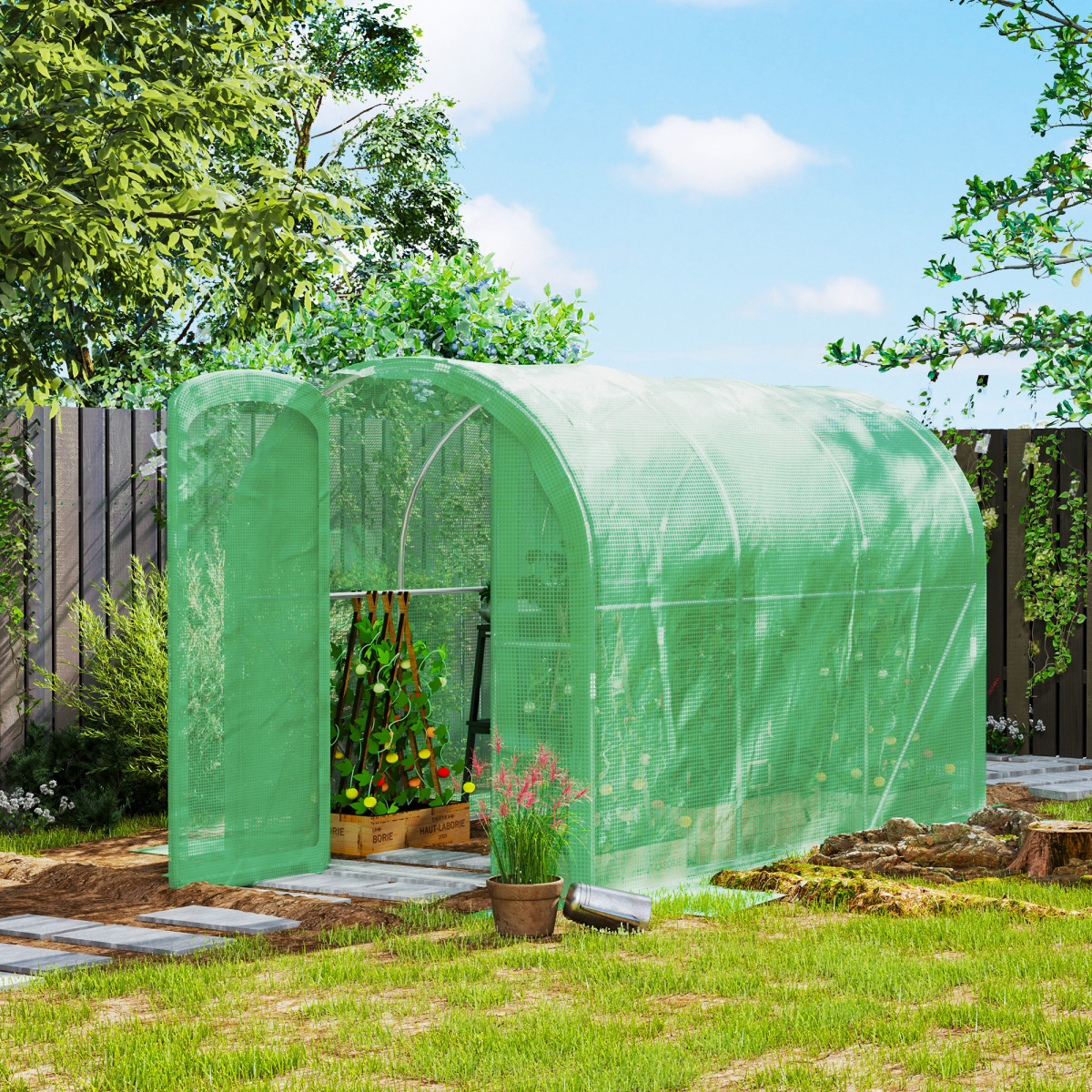 cortex-london-oxford-polytunnel-greenhouse-295-x-195-x-195cm-green-galvanised-steel-polyethylene