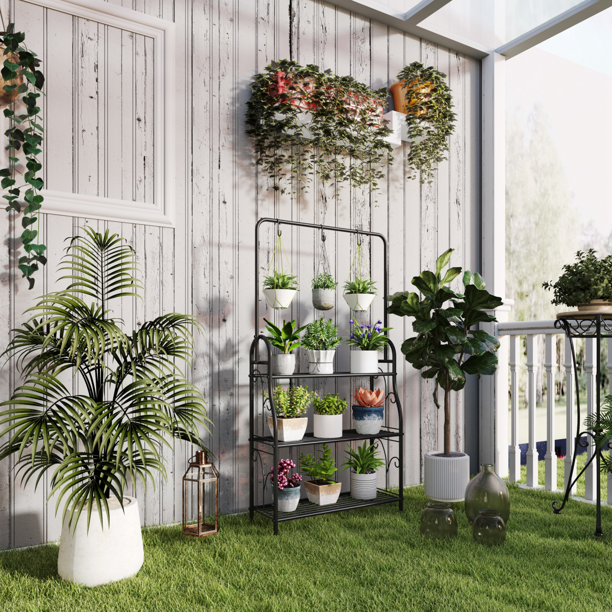 cortex-london-kensington-black-three-tier-metal-plant-stand-hanging-hooks