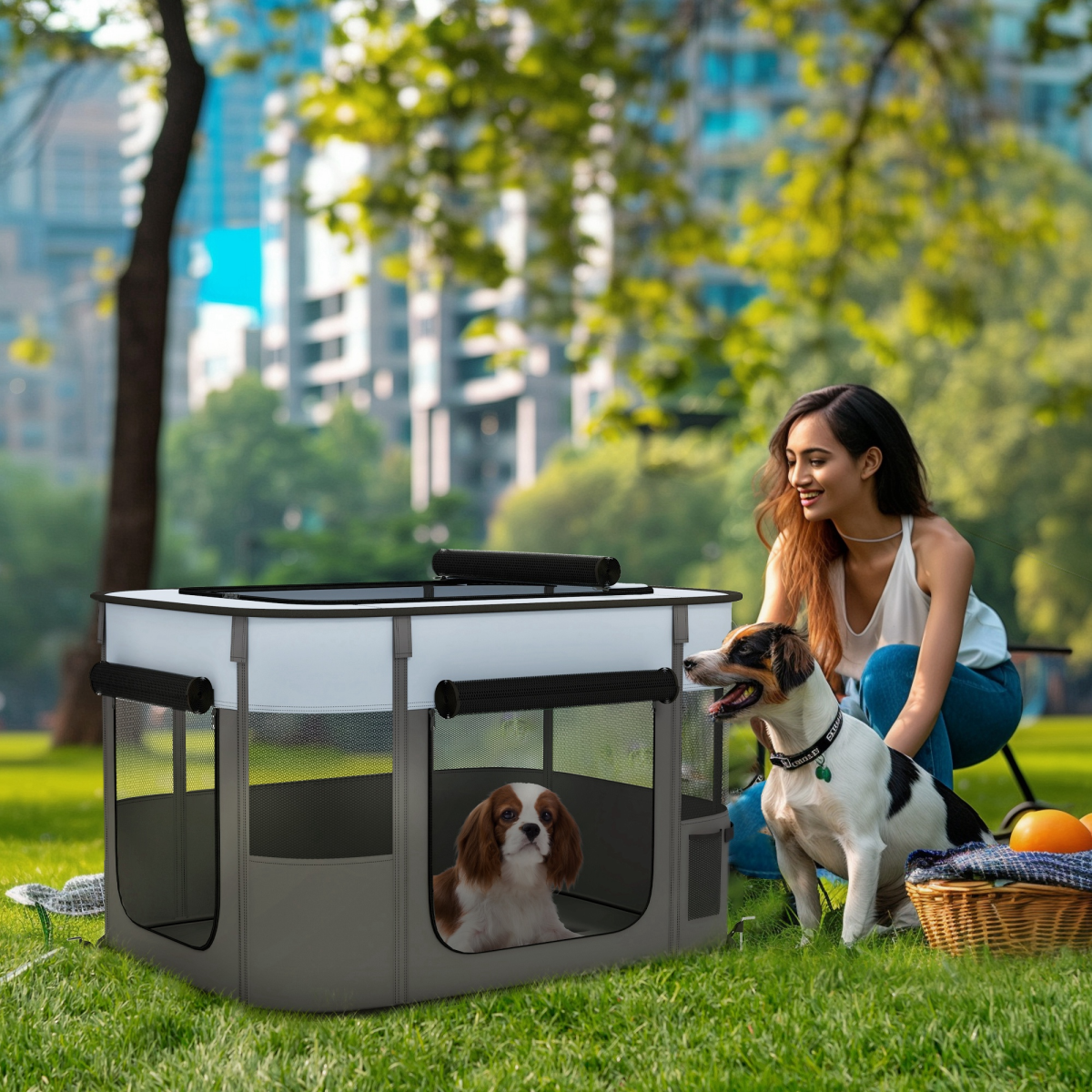 cortex-london-windsor-portable-small-pet-playpen-grey