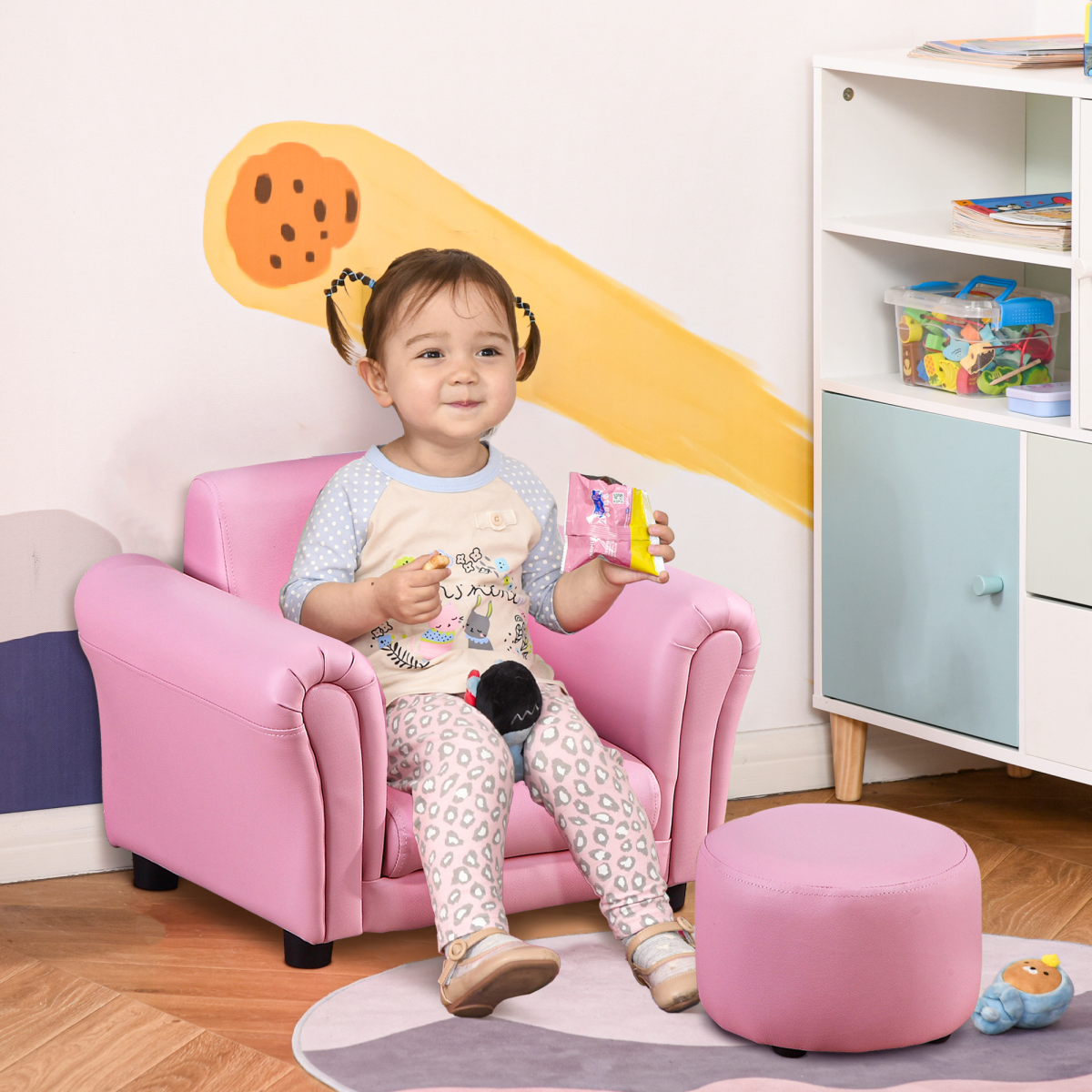 cortex-london-windsor-pink-kids-sofa-armchair-footstool